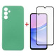 Чохол до мобільного телефона Dengos Kit for Samsung Galaxy A15 case + glass (Mint) (DG-KM-59)