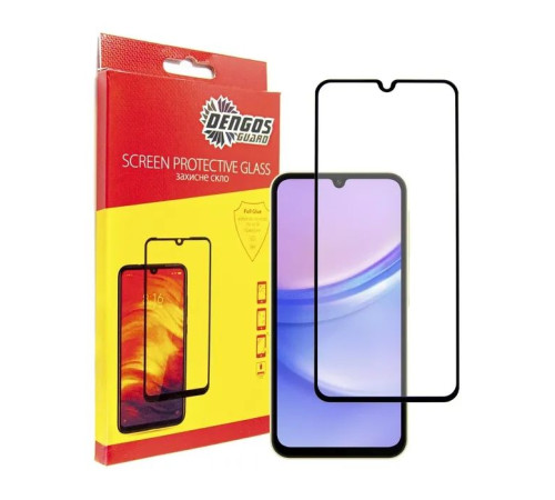 Чохол до мобільного телефона Dengos Kit for Samsung Galaxy A15 case + glass (Black) (DG-KM-69)