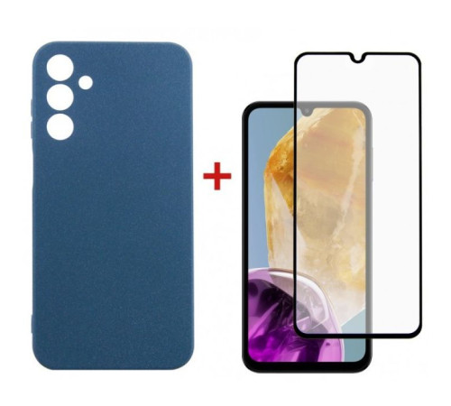 Чохол до мобільного телефона Dengos Samsung Galaxy M15 5G + Glass Blue (DG-KM-89)