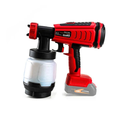 Фарбопульт GTM SG18/700BL, 18V, 700мл/хв, 800мл, 2 сопла-1,5 і 2,5мм (без АКБ та ЗП) (SG18/700BL)