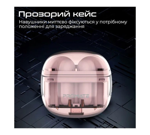 Навушники Promate TransPods Pink (transpods.pink)