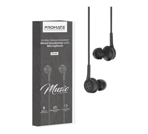 Навушники Promate Duet Black (duet.black)