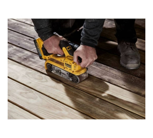 Шліфувальна машина DeWALT XR Li-Ion 18 В, 198-320 м/хв, стрічка 75х533 мм, TSTAK (без АКБ та ЗП) (DCW220NT)