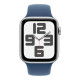 Смарт-годинник Apple Watch SE 2024 GPS 44mm Silver Aluminium Case with Denim Sport Band - M/L (MXER3QH/A)