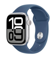 Смарт-годинник Apple Watch Series 10 GPS 42mm Silver Aluminium Case with Denim Sport Band - M/L (MWWC3QH/A)