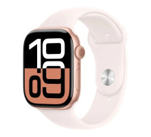 Смарт-часы Apple Watch Series 10 GPS 46mm Rose Gold Aluminium Case with Light Blush Sport Band - S/M (MWWT3QH/A)