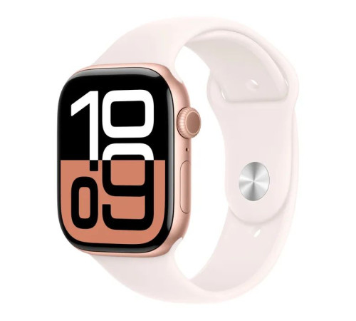 Смарт-часы Apple Watch Series 10 GPS 46mm Rose Gold Aluminium Case with Light Blush Sport Band - S/M (MWWT3QH/A)