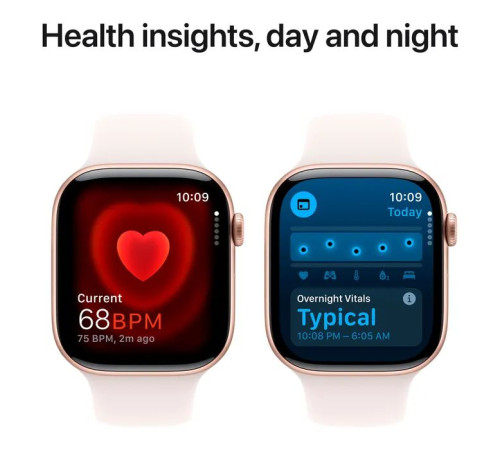 Смарт-часы Apple Watch Series 10 GPS 46mm Rose Gold Aluminium Case with Light Blush Sport Band - S/M (MWWT3QH/A)