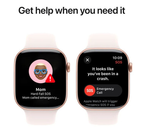 Смарт-часы Apple Watch Series 10 GPS 46mm Rose Gold Aluminium Case with Light Blush Sport Band - S/M (MWWT3QH/A)