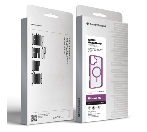 Чохол до мобільного телефона Armorstandart Unit MagSafe Apple iPhone 16 Violet (ARM78725)