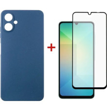Чохол до мобільного телефона Dengos Samsung Galaxy A06 Carbon + glass (Blue) (DG-KM-114)