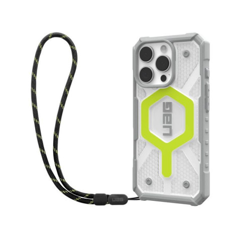 Чохол до мобільного телефона UAG iPhone 16 Pro Pathfinder Clear Magsafe Active Neon Lanyard (1144641BV01)