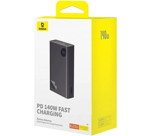 Батарея універсальна Baseus Adaman Metal Digital Display 24000mAh 140W, Black (P10021508113-00) (P10021507112-02)