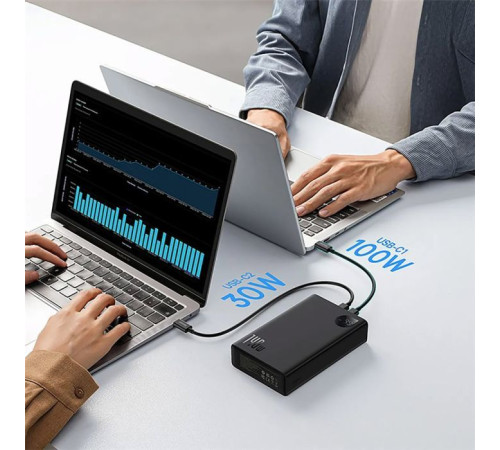 Батарея універсальна Baseus Adaman Metal Digital Display 24000mAh 140W, Black (P10021508113-00) (P10021507112-02)