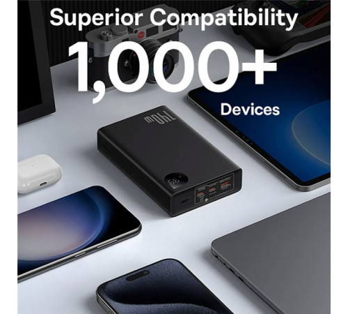 Батарея універсальна Baseus Adaman Metal Digital Display 24000mAh 140W, Black (P10021508113-00) (P10021507112-02)
