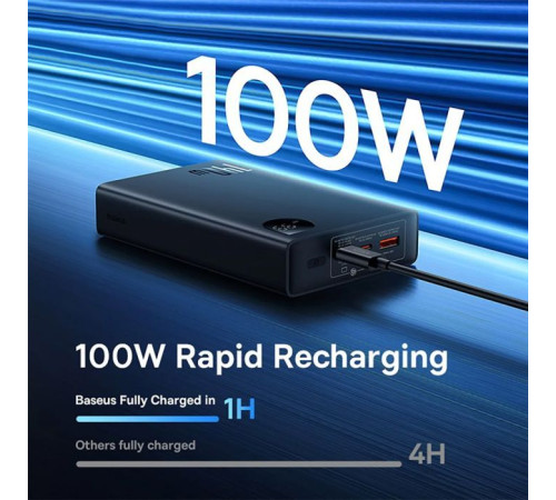 Батарея універсальна Baseus Adaman Metal Digital Display 24000mAh 140W, Black (P10021508113-00) (P10021507112-02)