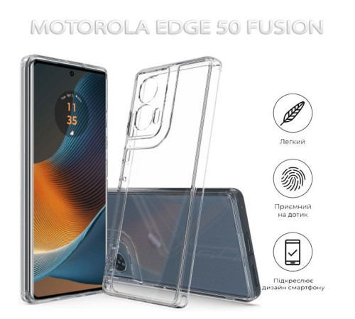 Чохол до мобільного телефона BeCover Motorola Edge 50 Fusion Transparancy (712743)