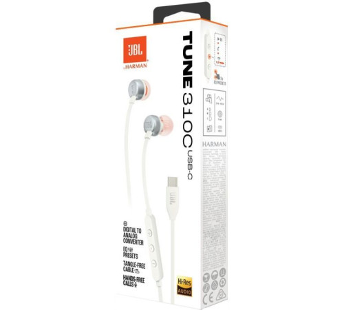 Наушники JBL Tune 310C USB-C White (JBLT310CWHT)
