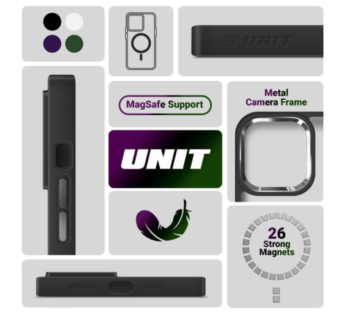 Чохол до мобільного телефона Armorstandart Unit MagSafe Samsung S25 Black (ARM82260)