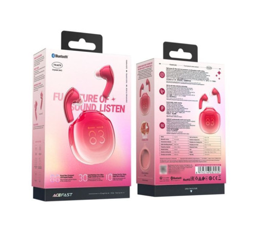 Навушники Acefast T9 Pomelo Red (6974316282532)