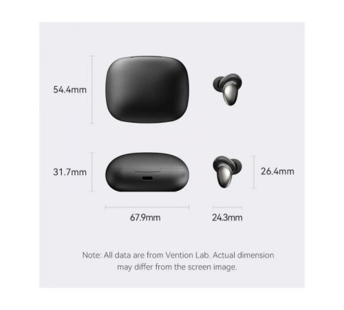 Навушники Vention Tiny Earbuds T13 Black (NBNB0)