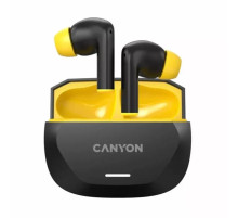 Навушники Canyon Hexagon 7 TWS ANC+ENC Wireless Charge Black/Yellow (CNS-TWS7BY)