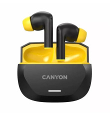 Наушники Canyon Hexagon 7 TWS ANC+ENC Wireless Charge Black/Yellow (CNS-TWS7BY)