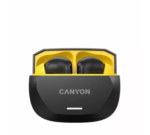 Навушники Canyon Hexagon 7 TWS ANC+ENC Wireless Charge Black/Yellow (CNS-TWS7BY)