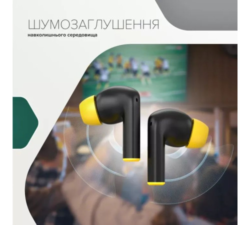 Навушники Canyon Hexagon 7 TWS ANC+ENC Wireless Charge Black/Yellow (CNS-TWS7BY)