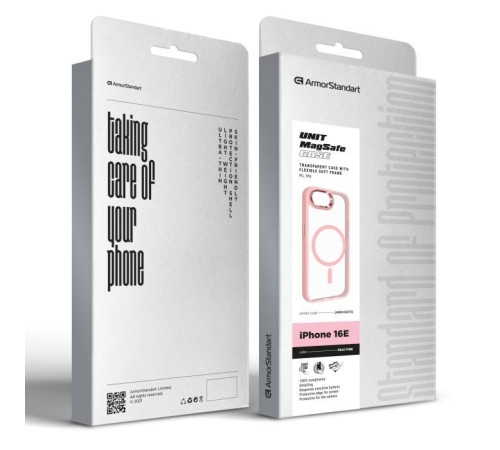 Чохол до мобільного телефона Armorstandart Unit MagSafe Apple iPhone 16e Pale Pink (ARM83875)
