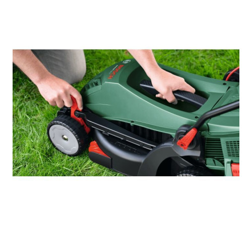 Газонокосарка Bosch UniversalRotak 37-555 1400Вт, 37см, 40л, 27-50мм, 15.5кг (0.600.8A6.501)