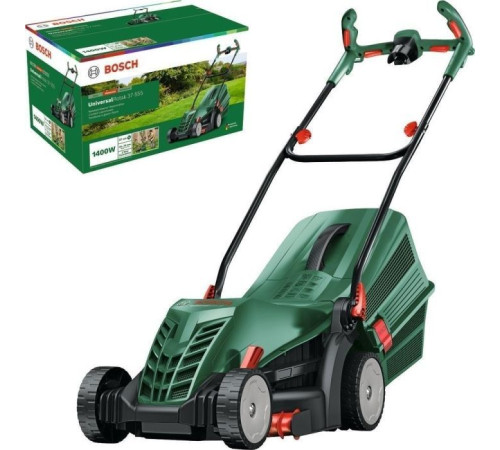 Газонокосарка Bosch UniversalRotak 37-555 1400Вт, 37см, 40л, 27-50мм, 15.5кг (0.600.8A6.501)