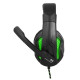 Наушники Gemix N2 LED Black-Green Gaming