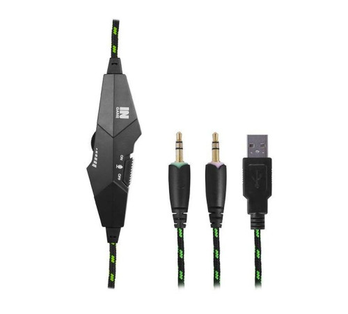 Наушники Gemix N2 LED Black-Green Gaming