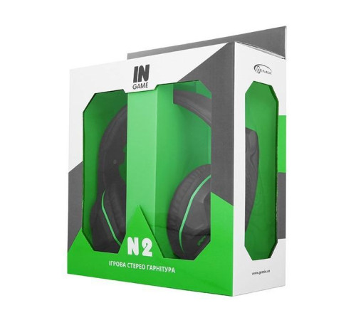 Наушники Gemix N2 LED Black-Green Gaming