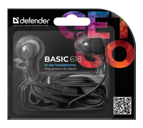 Навушники Defender Basic 618 Black (63618)