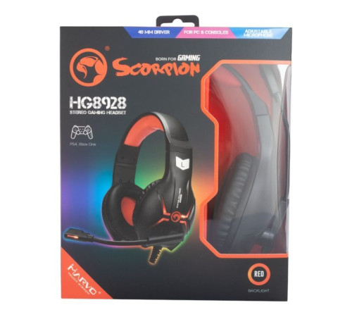 Навушники Marvo HG8928 Black-Red (HG8928)