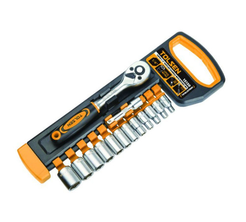 Набір головок Tolsen торцевих 1/4" 14 предметів "ПРОФІ" (15150)