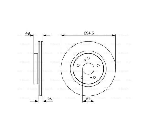 Гальмівний диск Bosch 0 986 479 559