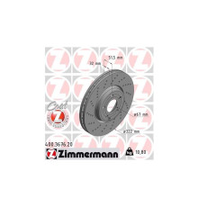 Гальмівний диск ZIMMERMANN 400.3676.20
