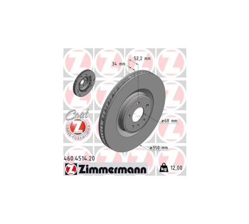 Тормозной диск ZIMMERMANN 460.4514.20