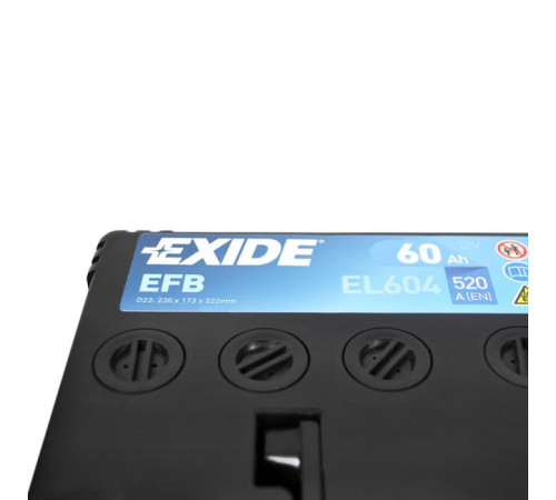 Акумулятор автомобільний EXIDE START-STOP EFB 60A (EL604)