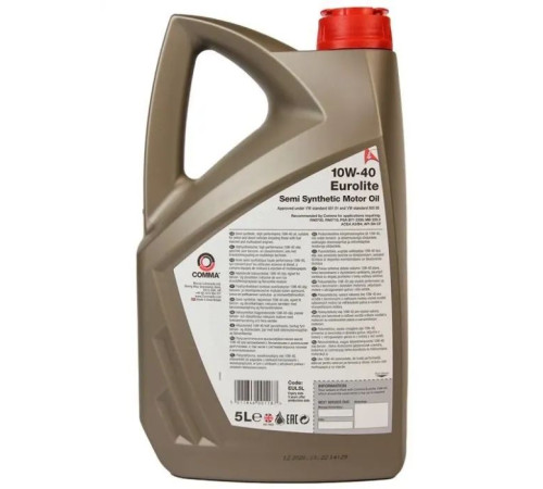 Моторна олива Comma EUROLITE 10W40 5л (EUROLITE 10W40 5L)