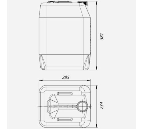Каністра автомобільна КОМПОНЕНТ 20 л ПЕ (4134)