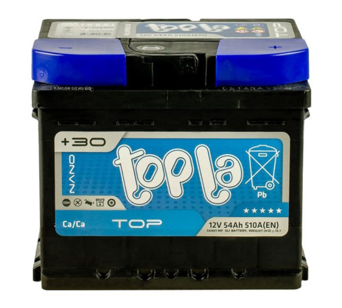 Акумулятор автомобільний Topla 54 Ah/12V TOP Euro (118 654)