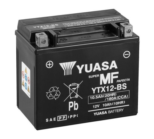 Акумулятор автомобільний Yuasa 12V 10,5Ah MF VRLA Battery (YTX12-BS)