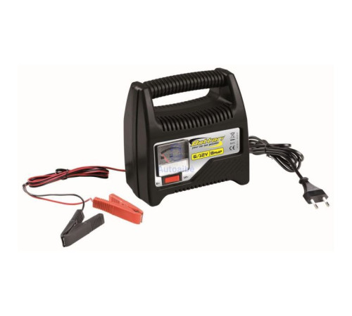 Зарядний пристрій для автомобільного акумулятора Bottari 8A 6V/12V з амперометром (28108-IS)