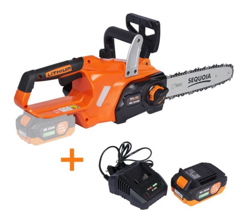 Цепная пила SEQUOIA 20, бесщит. двигатель, шина 30 см, АКБ 4 Ач и ЗУ, 3.2 кг (SBC2012BS-EV)