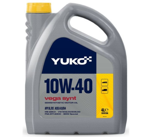 Моторное масло Yuko VEGA SYNT 10W-40 4л (4820070241228)
