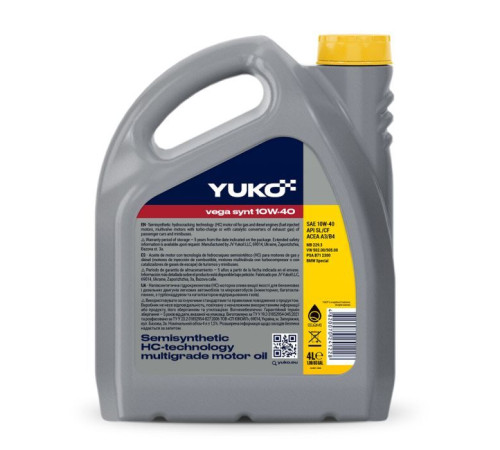 Моторное масло Yuko VEGA SYNT 10W-40 4л (4820070241228)